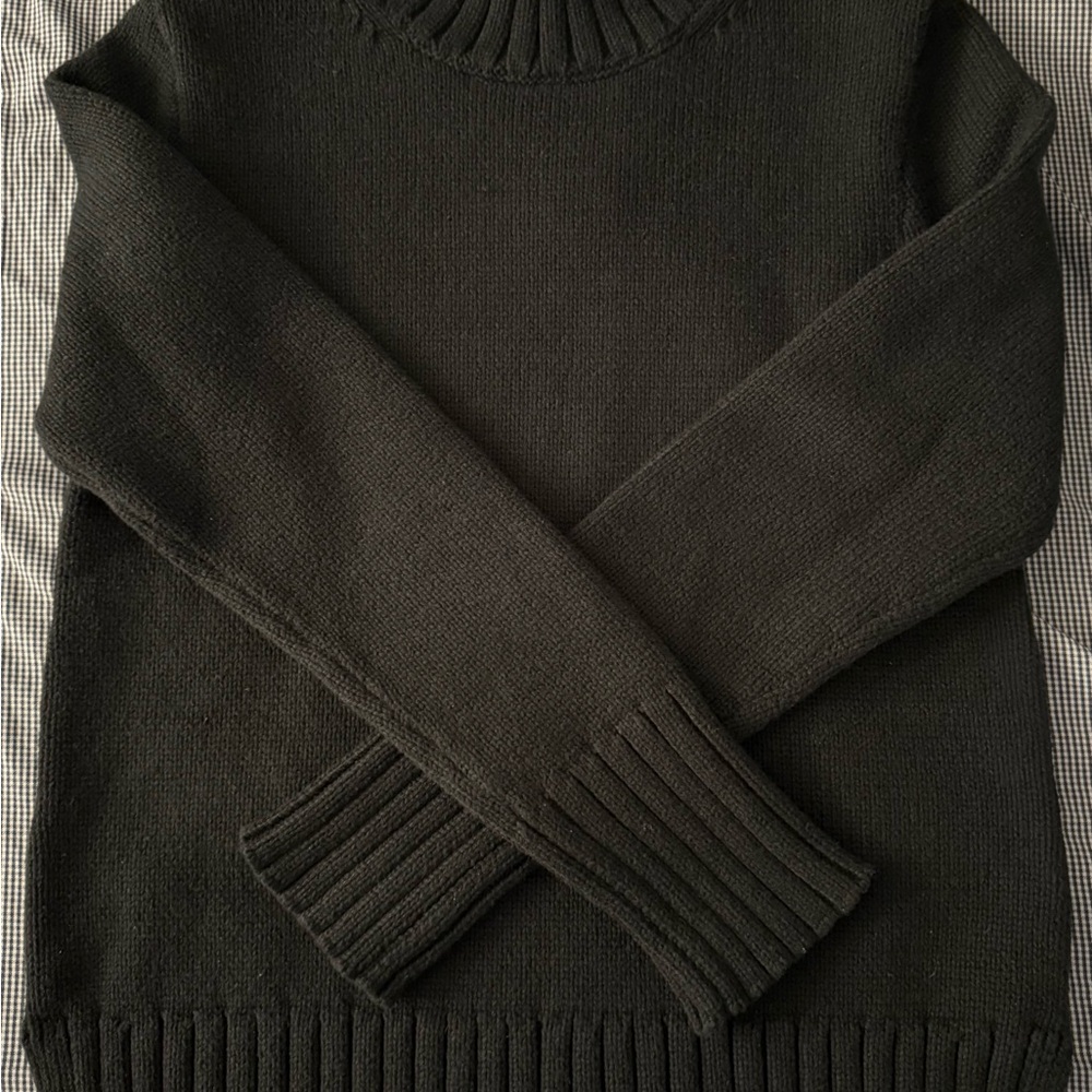 J.CREW COTTON BLACK TURTLENECK SWEATER - Picture 3 of 10